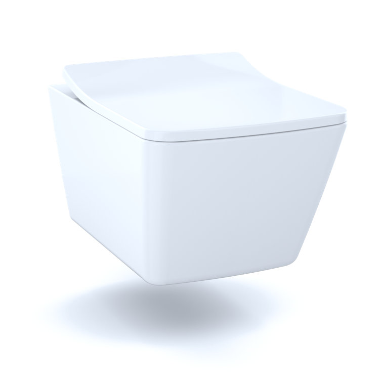 Dual-Flush Square Wall Hung Toilets with High Efficiency Flush