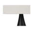 Lampe de table, éclairage, ensemble de 2, H 18 po, métal noir, abat-jour ivoire / crème, contemporain
