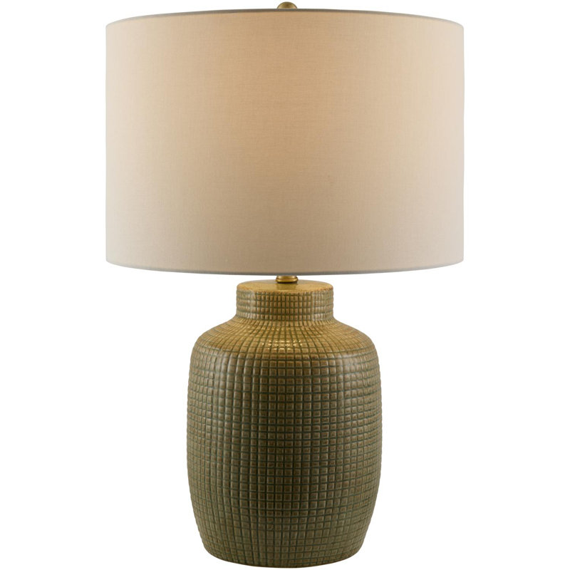 Lampe de table Kael, Vert, Blanc