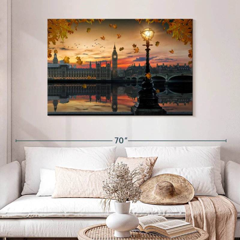 Sireci London Autumn Scenery, 32" H x 48" W