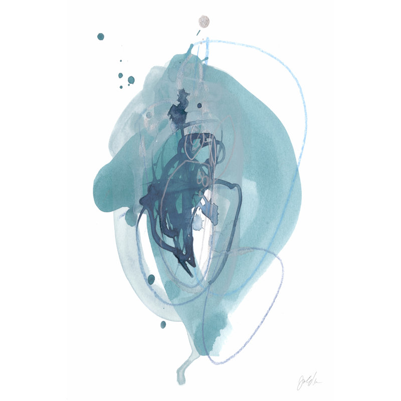 Aqua Orbit I 1 Piece Wrapped Canvas Painting, 46cm H x 30cm W x 3.8cm D