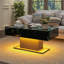 110x55x50cm High Gloss Coffee Table with 16 Colors LED Lights-1768040126