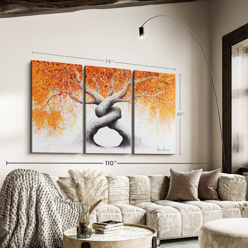 " Twisting Love Trees ", 48" H x 74" W x 1.25" D