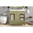 Multi-functional 36" Vanity With Sink, Solid Wood & Mdf, Modern Green Bathroom Cabinet