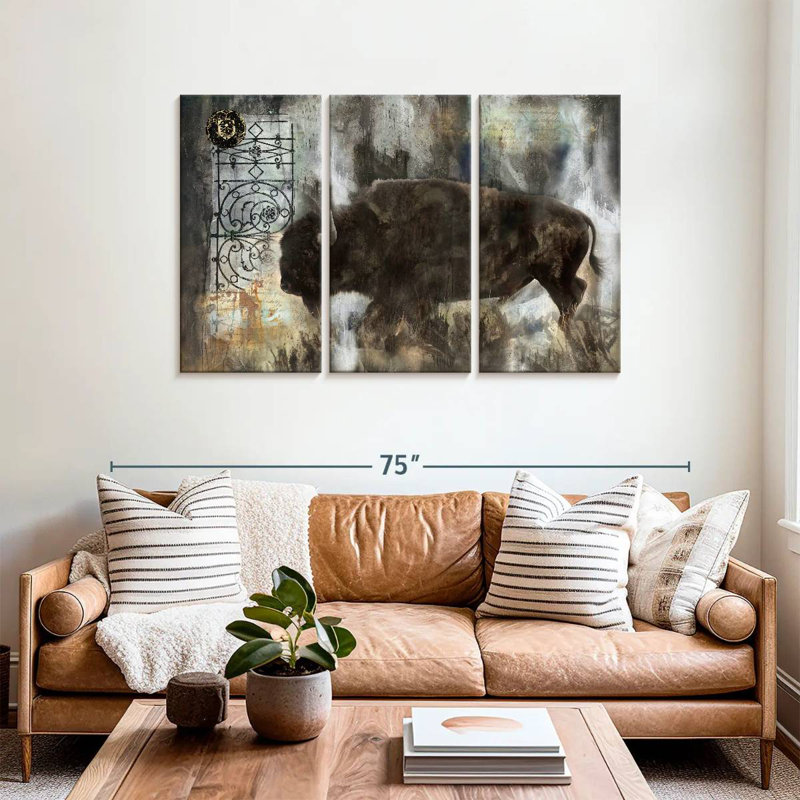 Brampt Wandering Buffalo, 36" H x 57" W