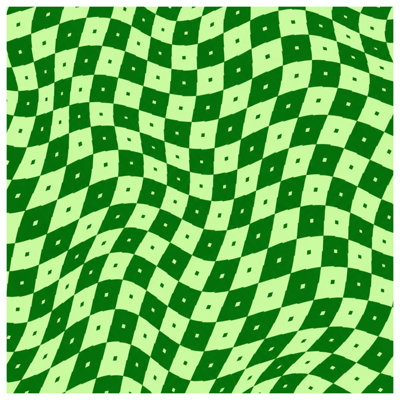 Green Wavy Checkered Comforter