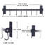 Pots and Pans Hanging Rack Rail with 8 Hooks-679623885
