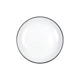 Vintage Coupe Dinner Plates, Black Rim