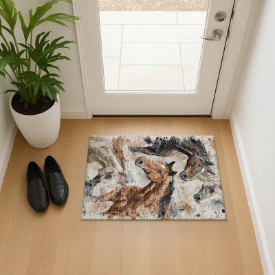 Premium Machine Washable Neiges AMF1720 Animal Rug