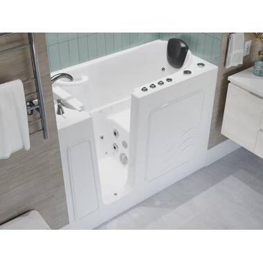 Espace Habitation GBI Baignoire combinée autoportante en acrylique 70 po x  40 po avec lumière intégrée pour robinet - Wayfair Canada