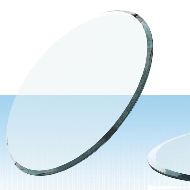 Plateau de table circulaire en verre, H 0,47 po x L 28 po x l 28 po
