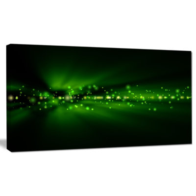 "landscaped green lights" , impression encadrée sur toile tendue