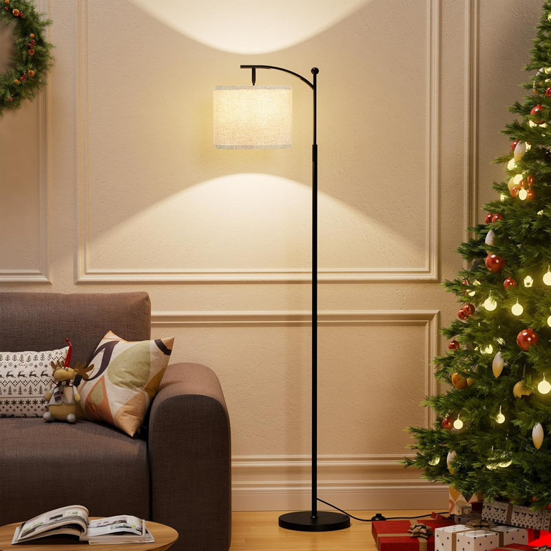 60" Floor Lamp With Adjustable Shade & 3 Color Temperatures For Living Room, Bedroom, Office