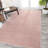 Auldridge Solid Low-Pile Pink Rug-356032697