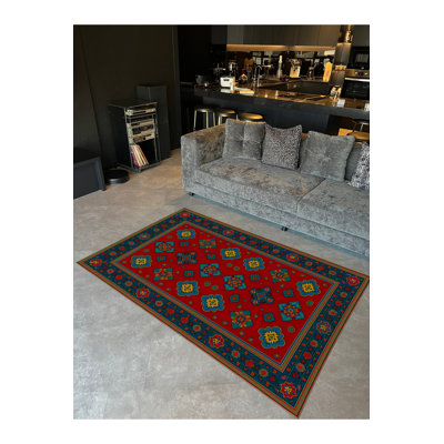 Tapis tissé rouge Mosso