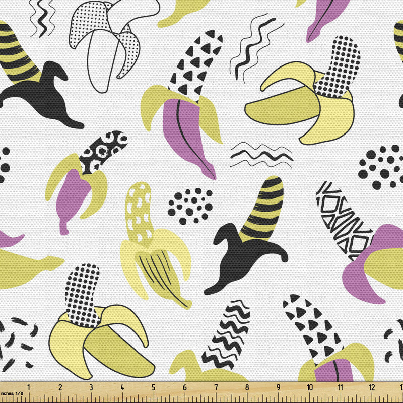 Petersburgh Fruit Dots Lines 90'S Style Fabric