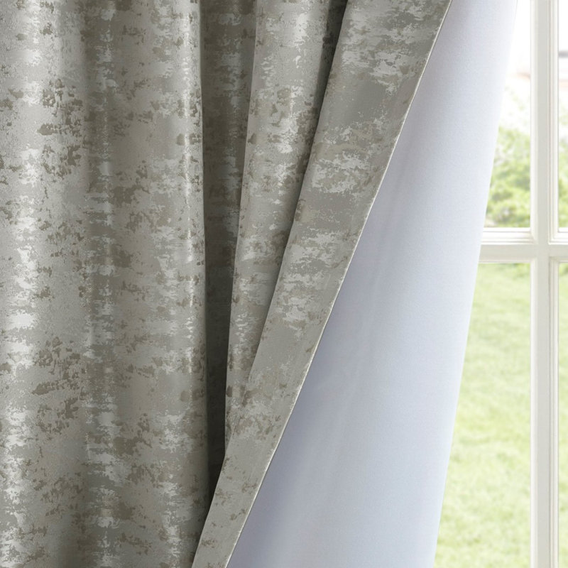 Rideau occultant avec passe-tringle Jacquard