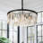 Aurthur 9 - Light Dimmable  Black Round Crystal Chndelier Flush Mount