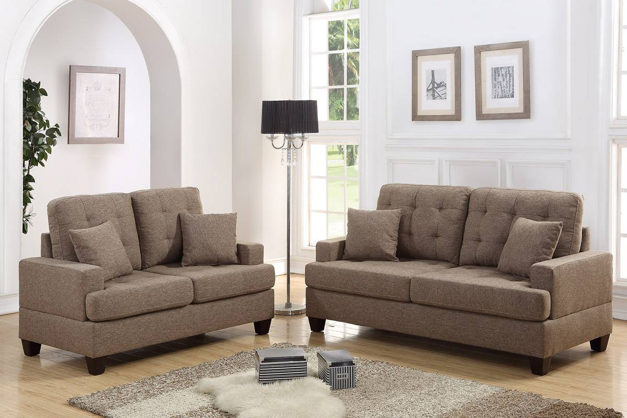 Saphira 2 Piece Living Room Set