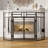 3-Panel Fireplace Screen With Tools,Mesh Fire Guard With Double Doors