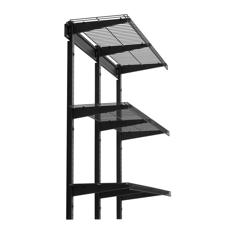 Étagère de garage murale robuste à 3 niveaux, étagère murale en acier 0,9 x 3 pi, support de rangement flottant en métal 11 x 36 po par tablette pour le garage avec une capacité de poids totale de 450 lb, noir