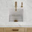Whitehaus Collection Undermount Single Bowl Fireclay Kitchen Sink with Stainless Steel Grid-704333038