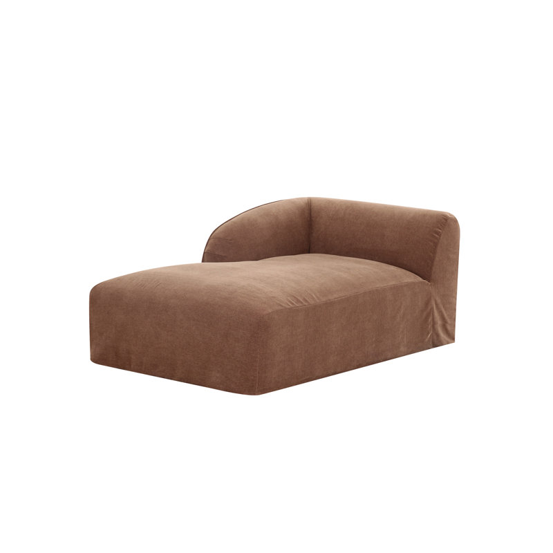 Chaise avec accoudoir à gauche Wilde,  Latte Loft, toile 