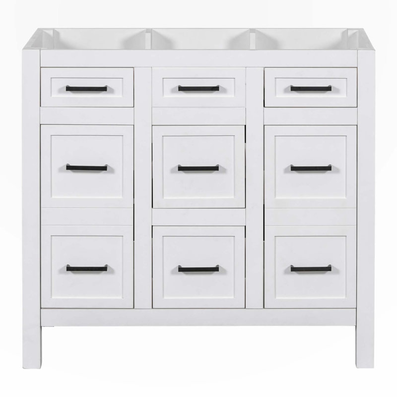 Base de meuble-lavabo simple 35,40 Thessaly seulement, Blanc