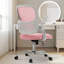 Fauteuil de direction de bureau à domicile, fauteuil ergonomique pivotant à dossier moyen en filet avec accoudoirs rabattables, soutien lombaire confortable, accoudoirs confortables pour chambre à coucher, bureau, étudiant-124503130-124503128