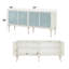 Armoire perlée blanche et argentée Pearl