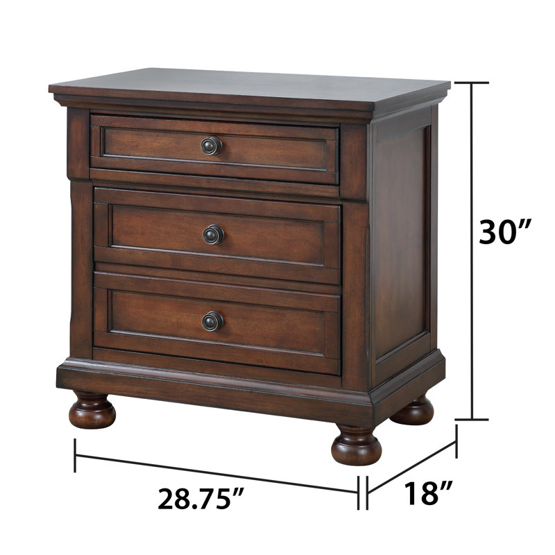 Ensemble de chambre à coucher Rosch 2pc, Deux pièces : Lit et table de chevet, Grand lit
