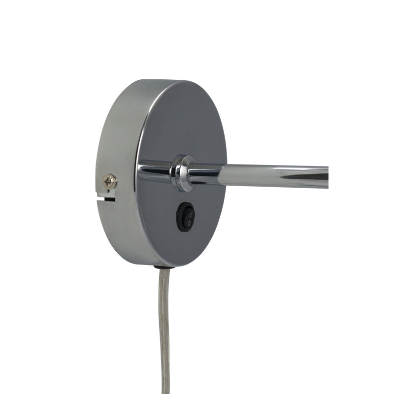 Steel (accents) Plug-in Armed Sconce