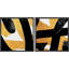 "Black and Gold Brushstroke Array", reproduction sur toile 2 pièces-88315291-88315289