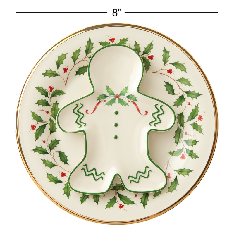 Holiday Gingerbread Man Bread and Butter Plate