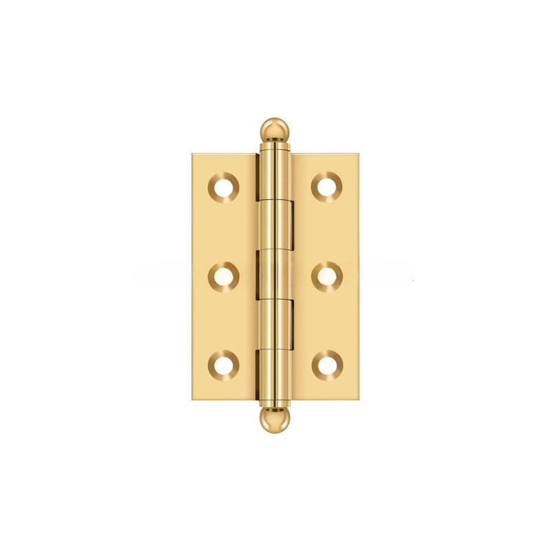 10'' x 10'' Solid Brass Traditional Hinge, Unlacquered Brass, 2.5" H x 2" W