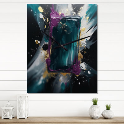 Janautica - Peinture abstraite horloges murales