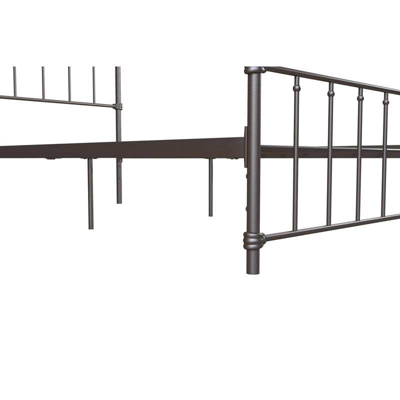 Aanya Bed, Classic Steel Grey Performance Velvet, Single (3')