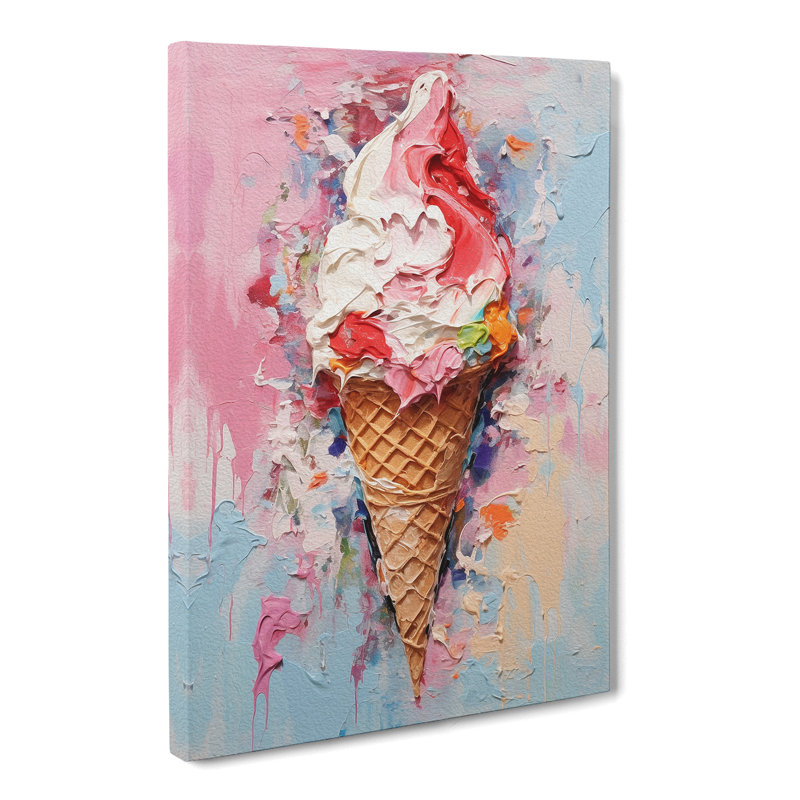 Ice Cream Impressionism No.2 - Wrapped Canvas, 76cm H x 50cm W x 3cm D