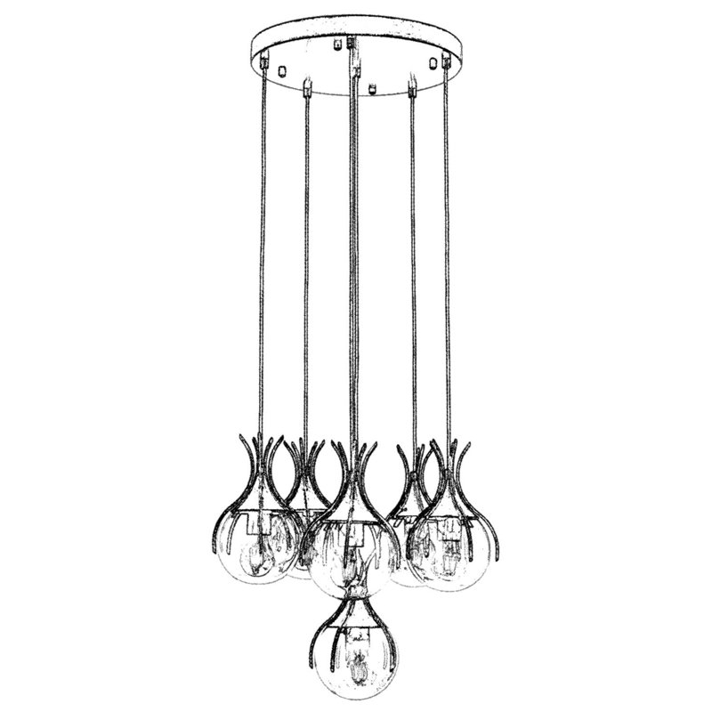 Harloe - Light Gold Kitchen Island Pendant, Gold