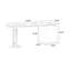 Bureau à 3 tiroirs brun noisette + bois manufacturé blanc + acier inoxydable-109080086-109080084