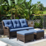 Carolina 75'' Powder Coated Steel Outdoor Patio Sectional