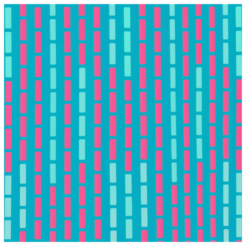 Blue Pink Rectangles Quilted Bedspread All Sizes, Queen