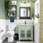 Meuble-lavabo vert clair 31 po avec lavabo