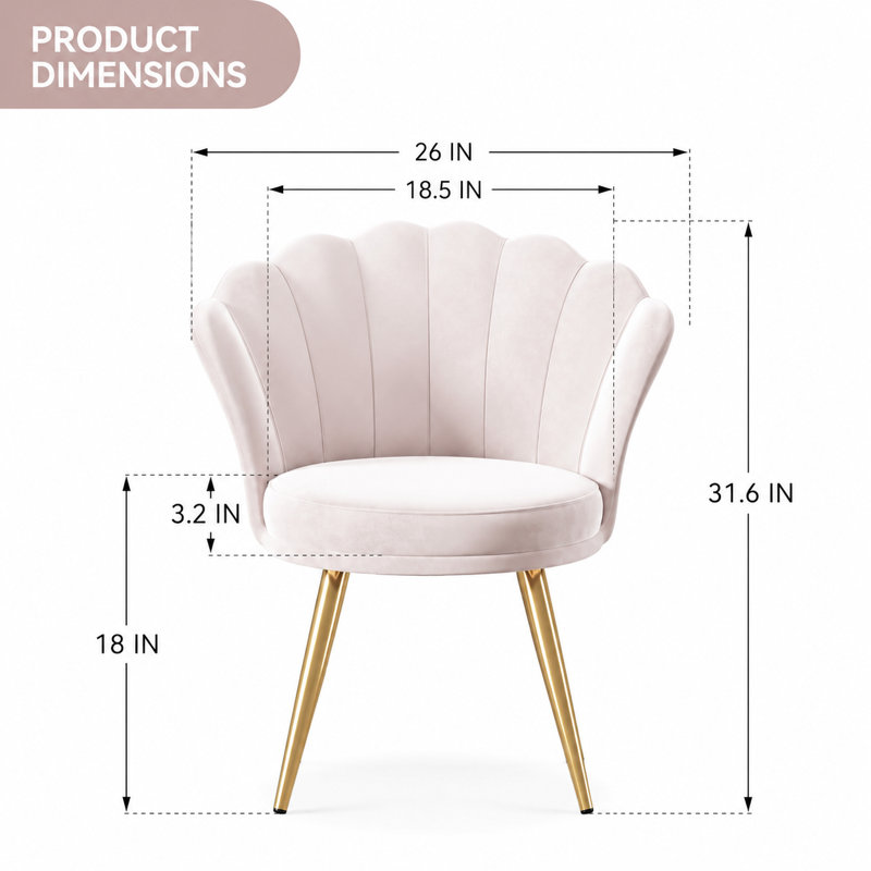 Chaise rembourrée Elegant, Rose
