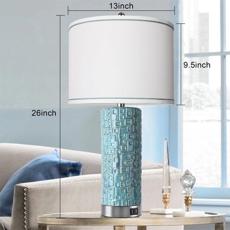 Lampe de table en métal USB