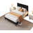 Upholstered Platform Bed Frame with Headboard, MDF & Wooden Slat Support, Noise-Free, Easy Assembly, No Box Spring Needed, Beige White, Black, Pink, Available in Twin XL, Full, Queen, King-708778183-708778180