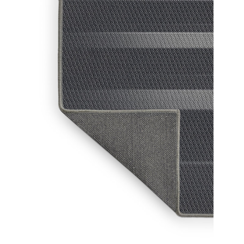 Tissé à la machine à partir de laine et de polyester noir Tapis décoratif, Rectangle 2 pi x 3 pi