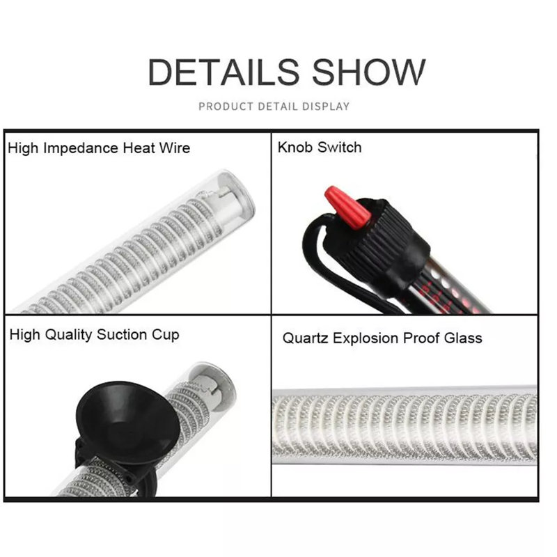 Thermostat réglable 50W pour aquarium