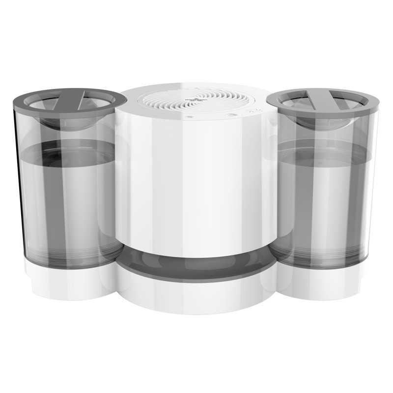 White Dual Tank Evaporative Humidifier with Humidistat