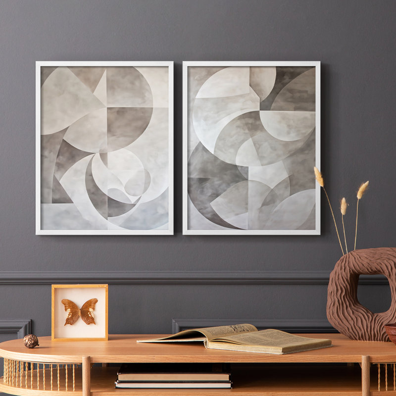 ABSTRACT Series XXXVII - Reproduction encadrée de qualité supérieure - prête à être accrochée - aucun clou requis - aucun clou requis
